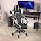 Flash Furniture White LeatherSoft Gaming Chair with Skater Wheels CH-00288-WH-RLB-GG - alternate 3